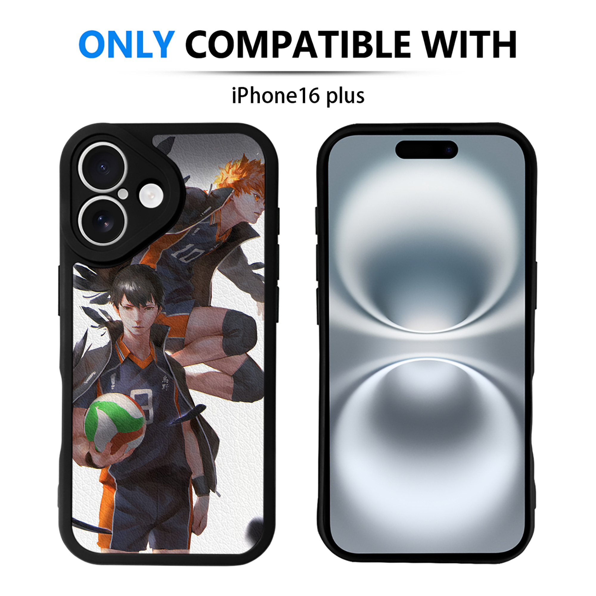 （画像用） ハイキュー!! Haikyu!! 【iPhone 16シリーズ対応】シリコンスマホケース（レザー調） 材質：シリコン